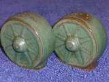 Wagon Wheels glazed prairie green